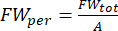 formula FWper=FWtot/A for calculating force per area