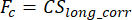Static equilibrium equation: Fc = CSlong_corr