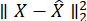 Matrix norm equation ||X−X̂||₂² for least squares error analysis.