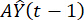 AY-hat(t-1) equation; statistical analysis; predictive modeling; formula notation.