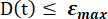 Static equilibrium formula D(t) ≤ ε_max, symbol in physics diagram.