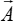Vector notation of A; mathematical symbol for magnitude/direction, used in physics equations.