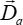 Vector symbol D with subscript a and arrow, mathematical notation, concept in physics.