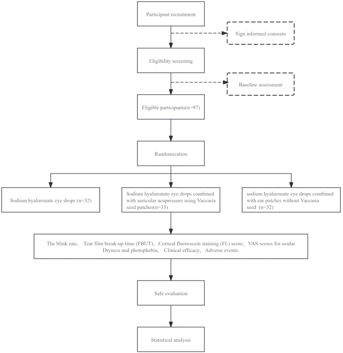 figure-results-1 Clinical trial flowchart; participant screening, randomization, interventions, evaluation, analysis.