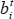 Mathematical subscript notation showing variable bi, used in algebraic equations or indexing arrays.