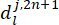 Mathematical equation, dj,2n+1, illustrates variable transformation.