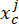 Mathematical variable \( x_c^j \) equation in dynamic systems analysis.