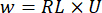 Static equilibrium equation, w=RL×U, formula for mechanical systems analysis.