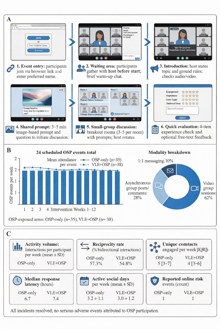 figure-results-4 Online social platform process chart; includes steps for event entry, discussions, and evaluation.