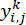 Mathematical expression y_ij^k, potentially related to matrix or tensor operations used in algorithms.