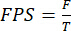 Static equilibrium equation FPS=F/T showing force per time calculation in physics.