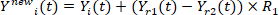 Equations of dynamic balancing in statistical analysis; mathematical expression; Y_{new}(t) formula.