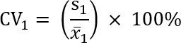 figure-protocol-8 Coefficient of variation formula, CV, statistical analysis equation for data variation assessment.