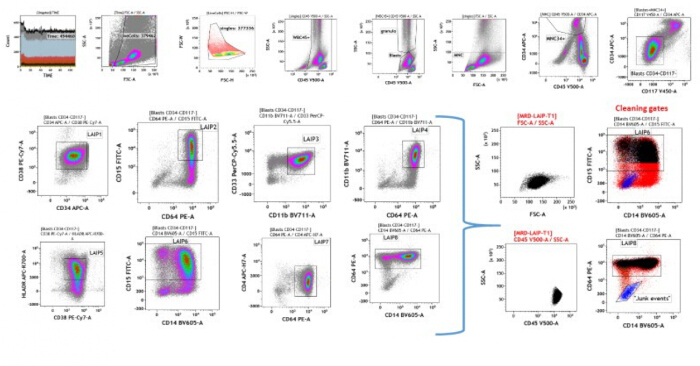 figure-results-2 Flow cytometry analysis charts; immune cell surface markers identification; data plots.