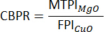 Chemical formula; CBPR ratio equation; MgO, CuO comparison; educational chemistry analysis.