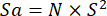 figure-protocol-14 静力学平衡公式 \( Sa = N \times S^2 \);用于教育的物理方程。