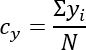 figure-protocol-3 统计均值计算公式图示,cy=Σyi/N,数学公式。