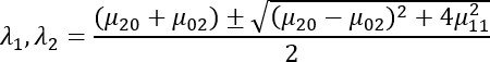 figure-protocol-10 特征值计算公式,λ1, λ2 方程,用于矩阵分析,以方程形式展示。