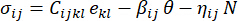 Stress-strain relation, tensor equation, solid mechanics, thermodynamics, material behavior analysis.