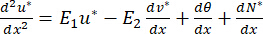 Differential equation in static equilibrium; formula.