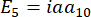 Equation: E₅=iaa₁₀; Mathematical formula; Scientific notation, algebraic expression.