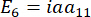 Electrodynamics equation \( E_6 = iaa_{11} \) in a theoretical physics context.