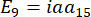 Static equilibrium equation \(E_9=iaa_{15}\); mathematical expression for educational use.