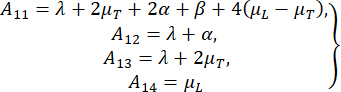 Static equilibrium equations; matrix formula for mechanical analysis.