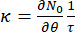 Static equilibrium equation, κ=∂N₀/∂θ over τ, scientific formula for research analysis.