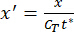 Equation of dimensionless concentration in fluid dynamics.