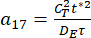 Equation a₁₇ = (Cₜ²t*²) / Dₑτ, showcasing mathematical representation in academics.