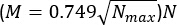 figure-results-1 Mathematical formula for systems analysis: M=0.749√NmaxN; equations analysis.