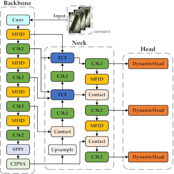 figure-protocol-2 Neural network architecture diagram; Backbone, Neck, Head processing for image input analysis.