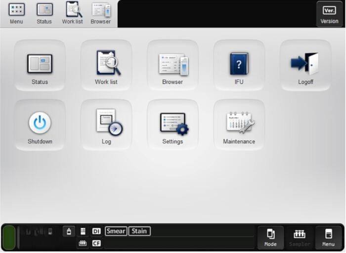 figure-results-1 Laboratory analysis software interface, screen menu, settings, and tool navigation.