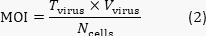 figure-protocol-5 MOI 计算公式,病毒颗粒与靶细胞的比值,分子生物学公式。