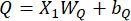 Equation Q=X₁WQ+bQ, mathematical expression, educational formula.