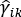 Equation representing strain rate tensor \( \hat{\gamma}_{ik} \).
