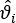 Estimation theory symbol \(\hat{\vartheta}_i\), includes statistical analysis concept.