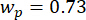 Equation for static equilibrium: wp=0.73; key concept in force balance analysis.