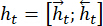 Vector concatenation equation diagram, recurrent neural network (RNN) modeling, educational use.