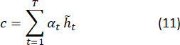 Summation formula Σaₜhₜ for context vector calculation in a mathematical equation diagram.