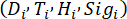 Math symbols: Di, Ti, Hi, Sig(i); equation notation; educational use in research.