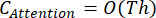Cognitive load formula \(C_{\text{Attention}} = O(Th)\); text analysis method.