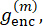 Equation symbol \( g_{enc}^{(m)} \) in static equilibrium analysis; mathematical concept.