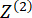 Z-squared symbol in mathematical equations; algebraic concept illustration.