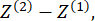 Mathematical expression, Z^(2) - Z^(1), complex variable subtraction formula.