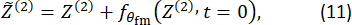 figure-protocol-41 Equation showing Z^tilde equal to Z plus function f_theta sub-m in dynamic modeling study.