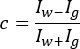 figure-protocol-4 对比度计算公式 \(c = \frac{I_w - I_g}{I_w + I_g}\),以数学方程形式显示。