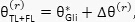 figure-protocol-14 Equation of angles: θ(TL+FL) = θ*(Gli) + Δθ(r); mathematical formula.