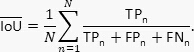 figure-protocol-16 Intersection over Union (IoU) formula; mathematical equation for image segmentation accuracy.